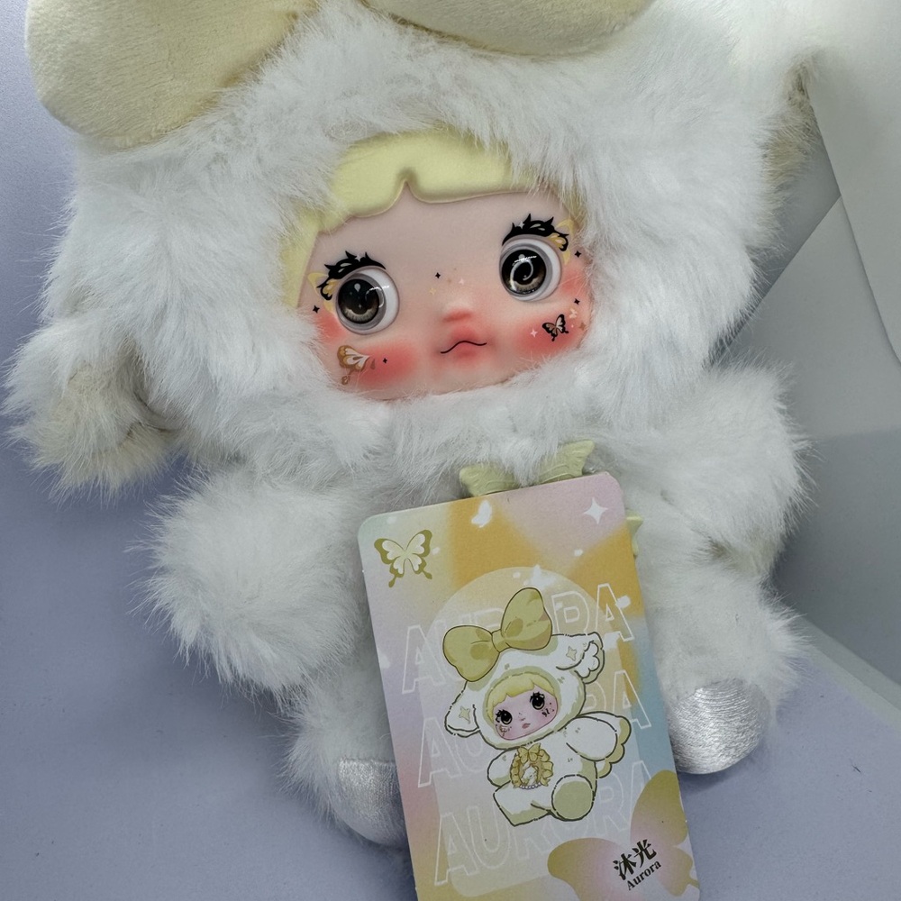 Nommi Aurora Adorable White and Cream Plush Doll
